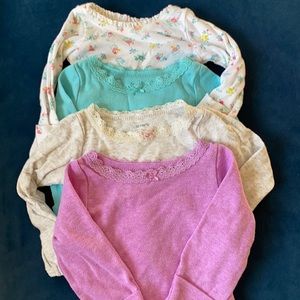 Adorable set of 4 long sleeve onesies